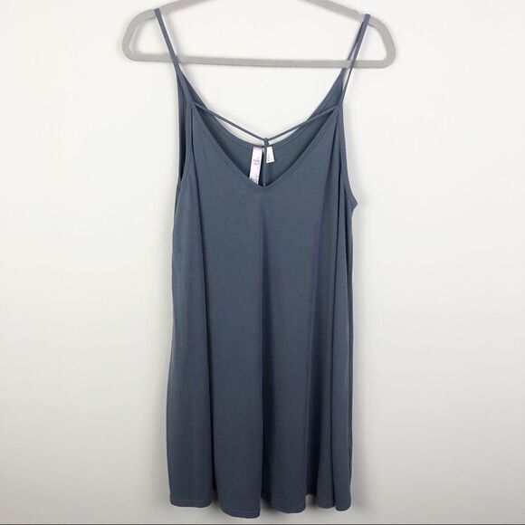 ALYA | FRANCESCA’S NEW Strappy Throw & Go Dress Powder Blue Women’s Size Large - Picture 1 of 7